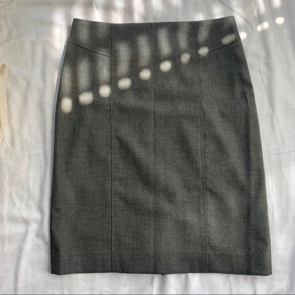 Gray houndstooth pencil skirt - Size 2P